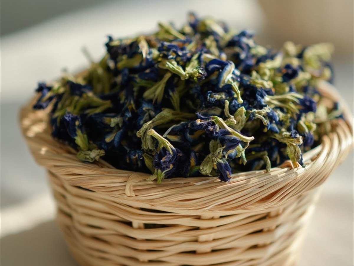 Deep-blue butterfly pea flowers